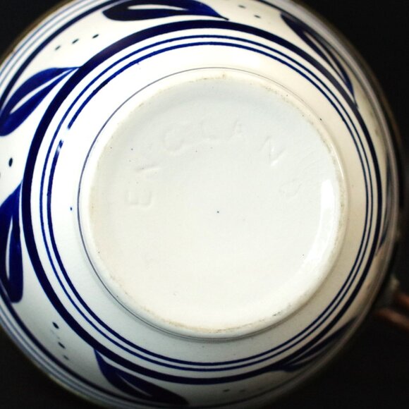 Decorative Ceramic and Brass Pitcher, Made in England - Picture 4 of 5